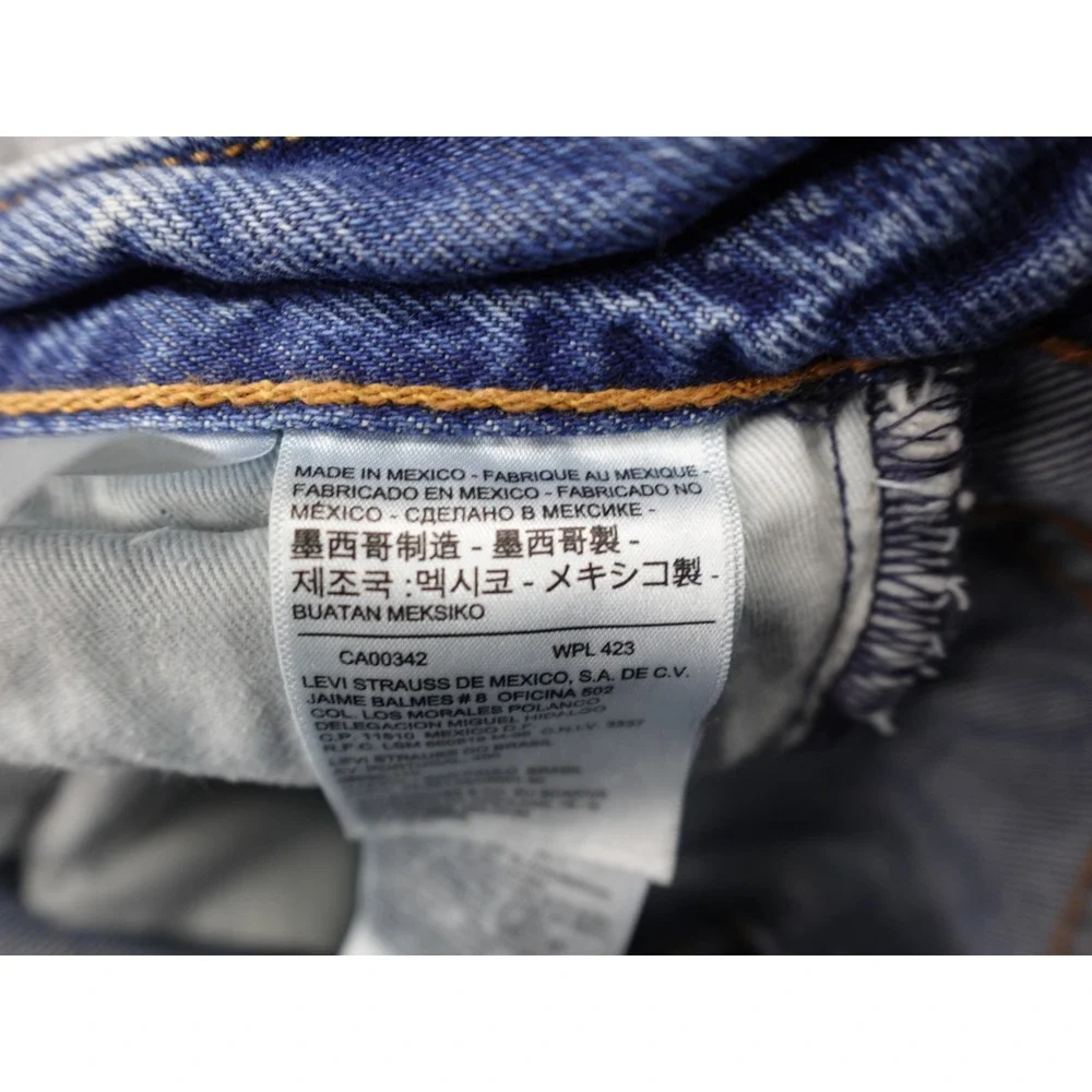 Levi's 505C Distressed Jeans Mens 28x32‎ Light Blue Good Ripped Sashiko Repair